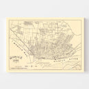 Vintage Map of Mobile, Alabama 1888