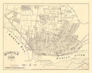 Vintage Map of Mobile, Alabama 1888