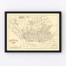 Vintage Map of Mobile, Alabama 1888