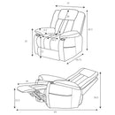 Beca - Upholstered Power Lift Recliner With Cupholders And USB Charging by HouseOfZazla