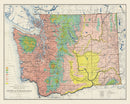 Vintage Map of Washington 1889