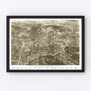 Vintage Map of Philadelphia, Pennsylvania 1876