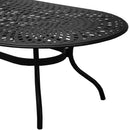 Outdoor Modern Aluminum 95-in Large Oval Patio Dining Table