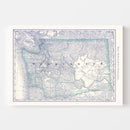 Vintage Map of Washington 1881