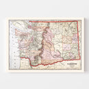 Vintage Map of Washington 1904