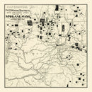 Vintage Map of Spokane Mining Districts, 1909