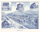 Vintage Map of Pataha City, Washington 1889