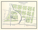 Vintage Map of Texas City, Washington 1910