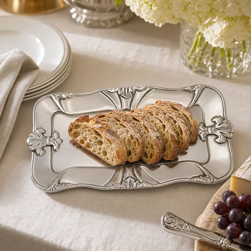 Fleur-De-Lis Bread Tray 6x12, photo 6 of 8