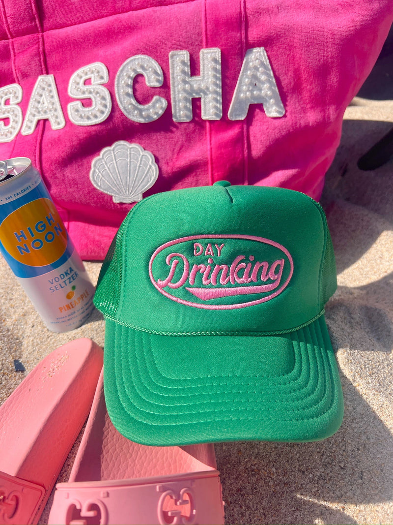 Day Drinking Green Foam Trucker Hat
