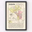 Vintage Map of Seattle, Washington 1899