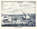 Vintage Map of Port Hadlock, Washington 1889