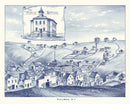Vintage Map of Pullman, Washington 1889