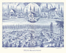Vintage Map of Roslyn, Washington 1889