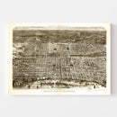 Vintage Map of Philadelphia, Pennsylvania 1872