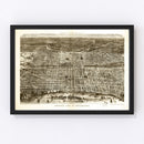 Vintage Map of Philadelphia, Pennsylvania 1872