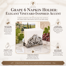 Grape 6 Napkin Holder by Arthur Court Designs