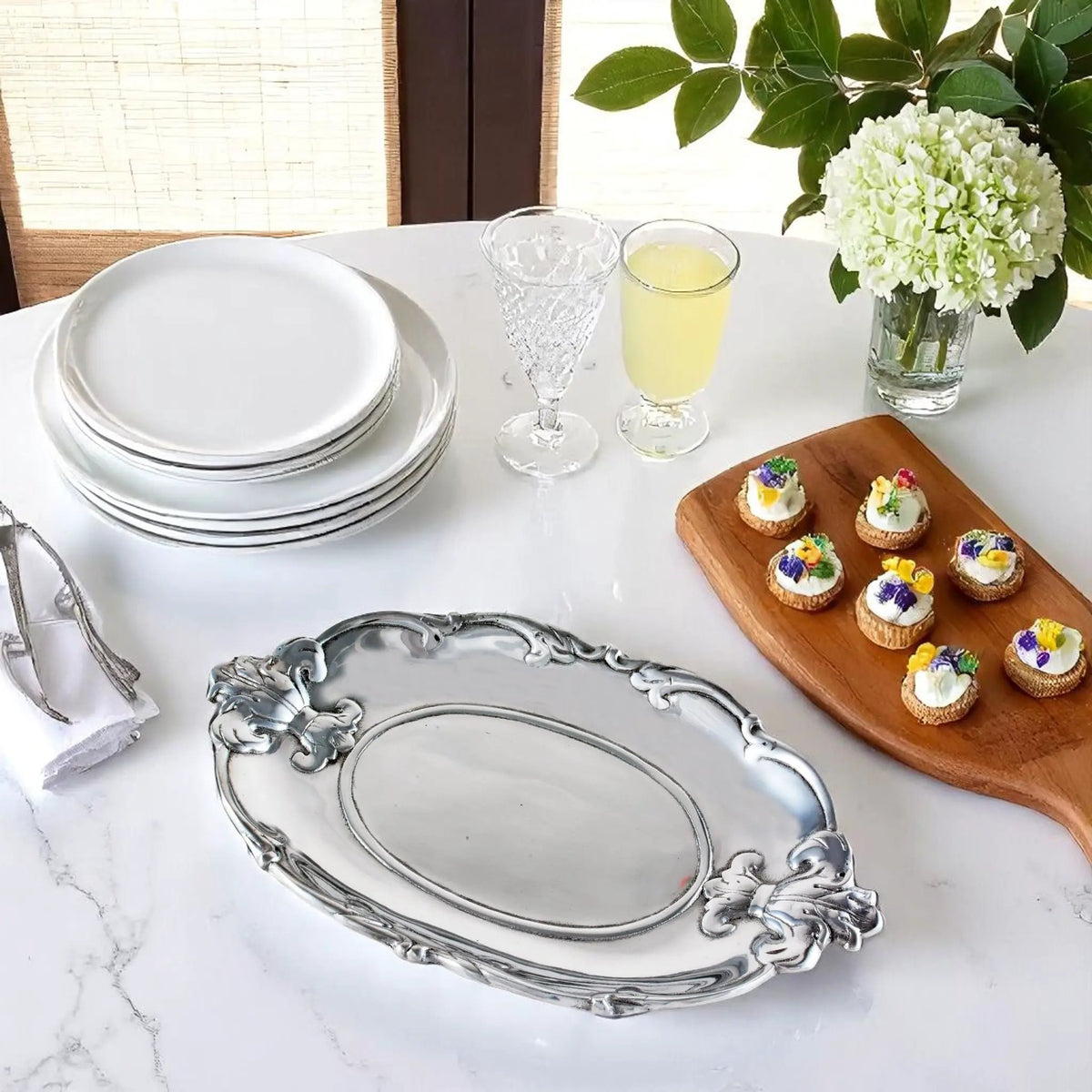 Fleur-De-Lis Oval Tray, photo 9 of 12