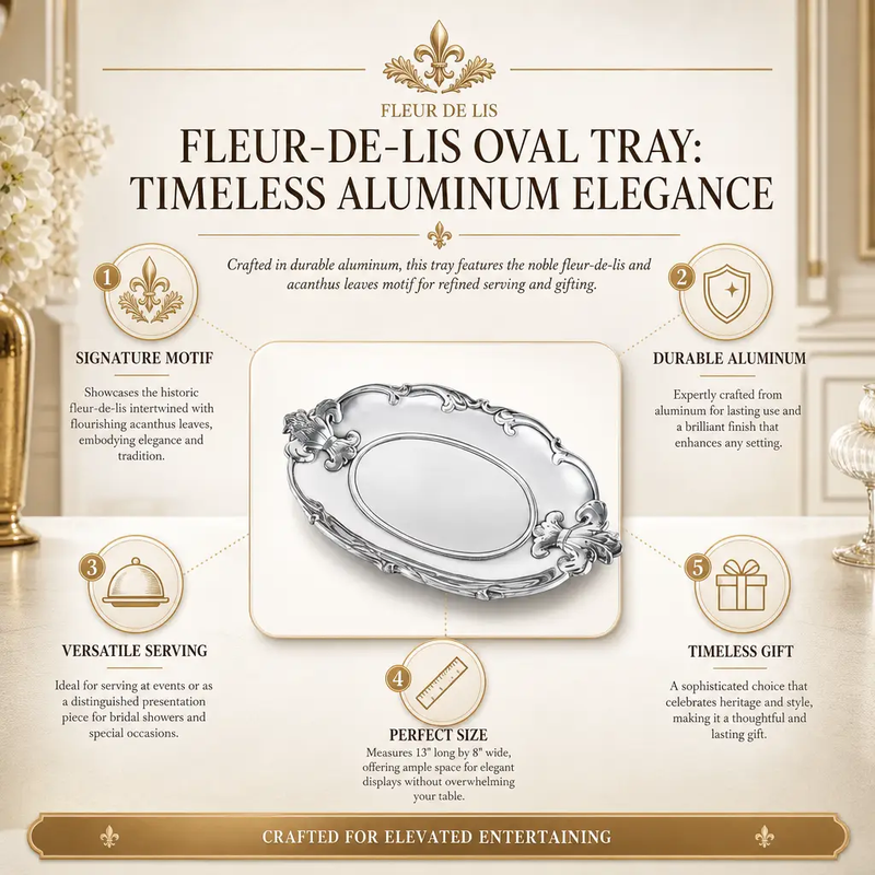 Fleur-De-Lis Oval Tray, photo 12 of 12
