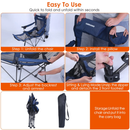 Foldable Camping Chair with Reclining Backrest & Carry Bag by GBruno Store