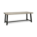 Equilibrium Outdoor Dining Table with Wooden Frame and Slat Top by HouseOfZazla