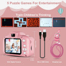 iMounTEK Kids Digital Camera w/ 2.0Ó Screen 12MP 1080P FHD Video Camera 4X Digital Zoom Games 32GB Card Supported Shockproof Child Camcorder for 3-10