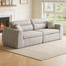 3 Seater, Couch With Throw Pillows For Living Room