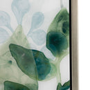 Framed Printed Acrylic Decorative Wall Art, Wall Decor For Living Room (Set of 2) - White / Green by HouseOfZazla