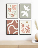 Coral and olive bohemian