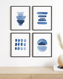 Blue abstract watercolor
