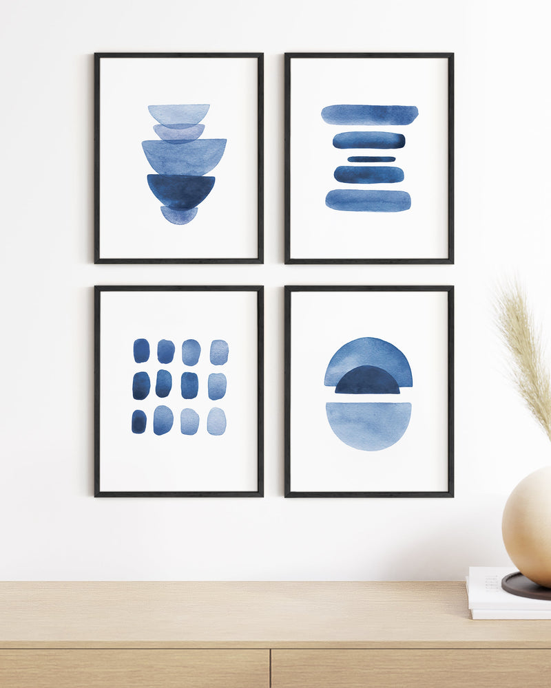 Blue abstract watercolor