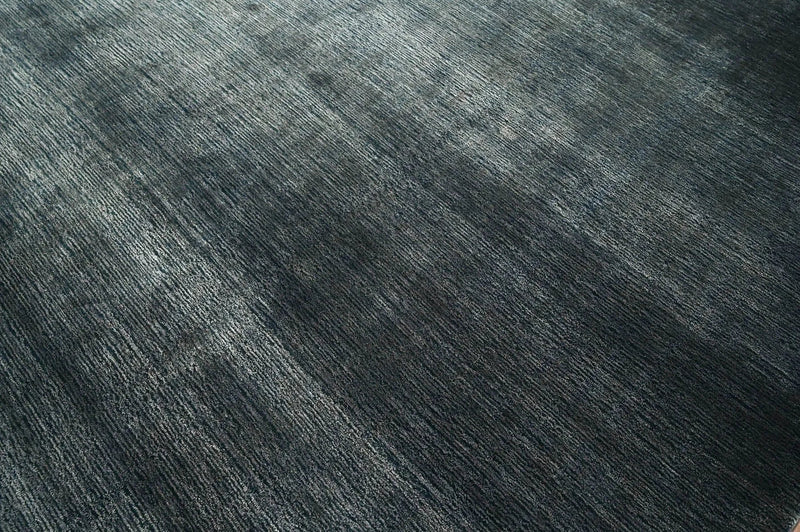 6x9 Blue LoomBloom Hand Knotted Modern & Contemporary Textured Tibetan 100% Wool Oriental Area Rug