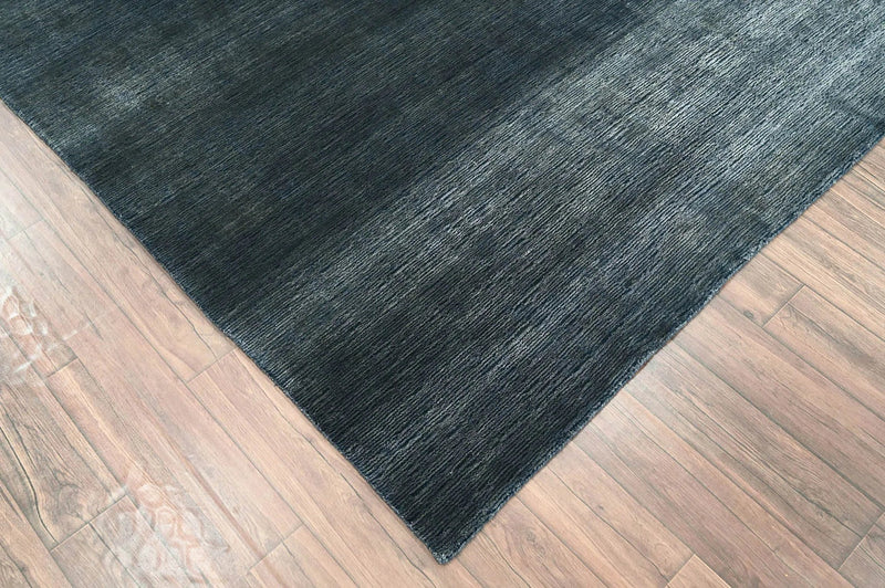 6x9 Blue LoomBloom Hand Knotted Modern & Contemporary Textured Tibetan 100% Wool Oriental Area Rug