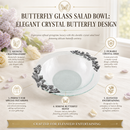 Butterfly Glass Salad Bowl