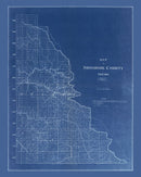 Vintage Map of Shoshone County, Idaho 1907