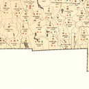 Vintage Map of Massachusetts 1876