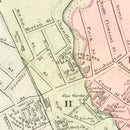 Vintage Map of Taunton, Massachusetts 1874