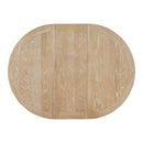 5-Piece Dining Set Extendable Round Table and 4 Upholstered Chairs Farmhouse Dining Set for Kitchen, Dining Room(Natural Wood Wash)