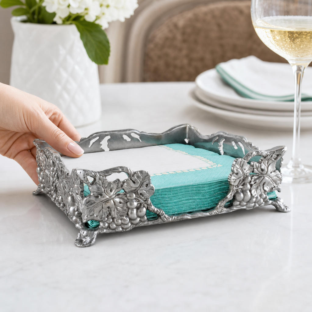 Grape Luncheon Napkin Box, photo 9 of 11