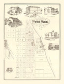 Vintage Hyde Park Chicago Map 1870