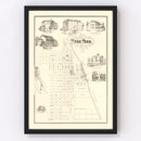 Vintage Hyde Park Chicago Map 1870