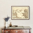 Vintage Narragansett Bay Map 1870