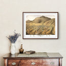 Vintage Map of Virginia City, Nevada 1875