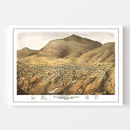 Vintage Map of Virginia City, Nevada 1875