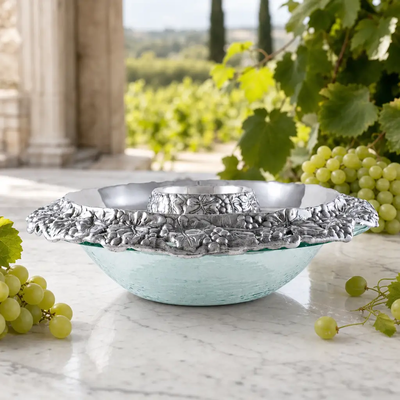 Chilling Appetizer and Seafood Serving Bowl - Grape Pattern, photo 2 of 10