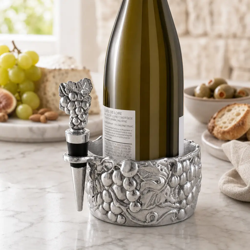 Grape Wine Caddy and Stopper Set, photo 5 of 11