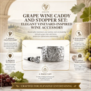 Grape Wine Caddy and Stopper Set by Arthur Court Designs