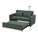 Convertible Sofa Bed Loveseat Sofa With Three USB Ports, Two Side Pockets, Two Cup Holders And 360° swivel Phone Holder For Living Room by HouseOfZazla