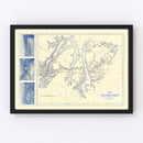 Vintage Map of Atlin Mining District, 1899
