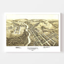 Vintage Map of Lindsey, Pennsylvania 1895